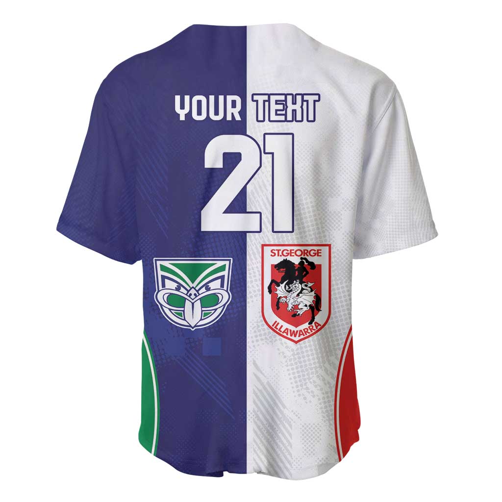 Custom Warriors-Dragons Baseball Jersey Together Sporty Style