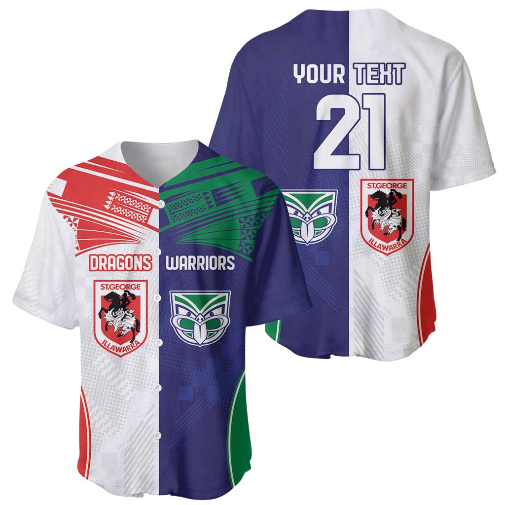 Custom Warriors-Dragons Baseball Jersey Together Sporty Style