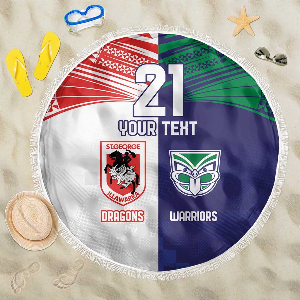 Custom Warriors-Dragons Beach Blanket Together Sporty Style