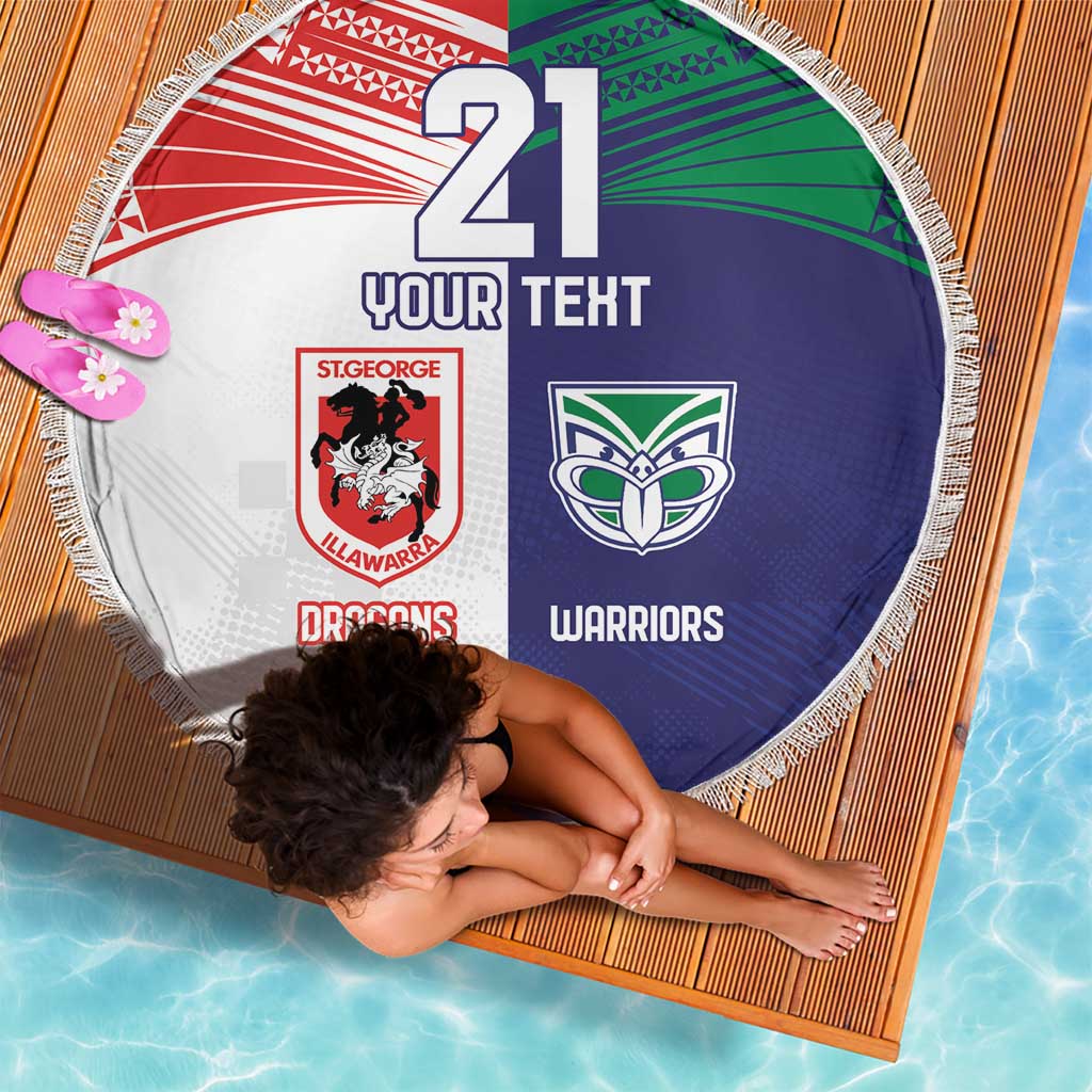 Custom Warriors-Dragons Beach Blanket Together Sporty Style