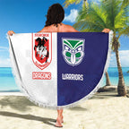 Custom Warriors-Dragons Beach Blanket Together Sporty Style