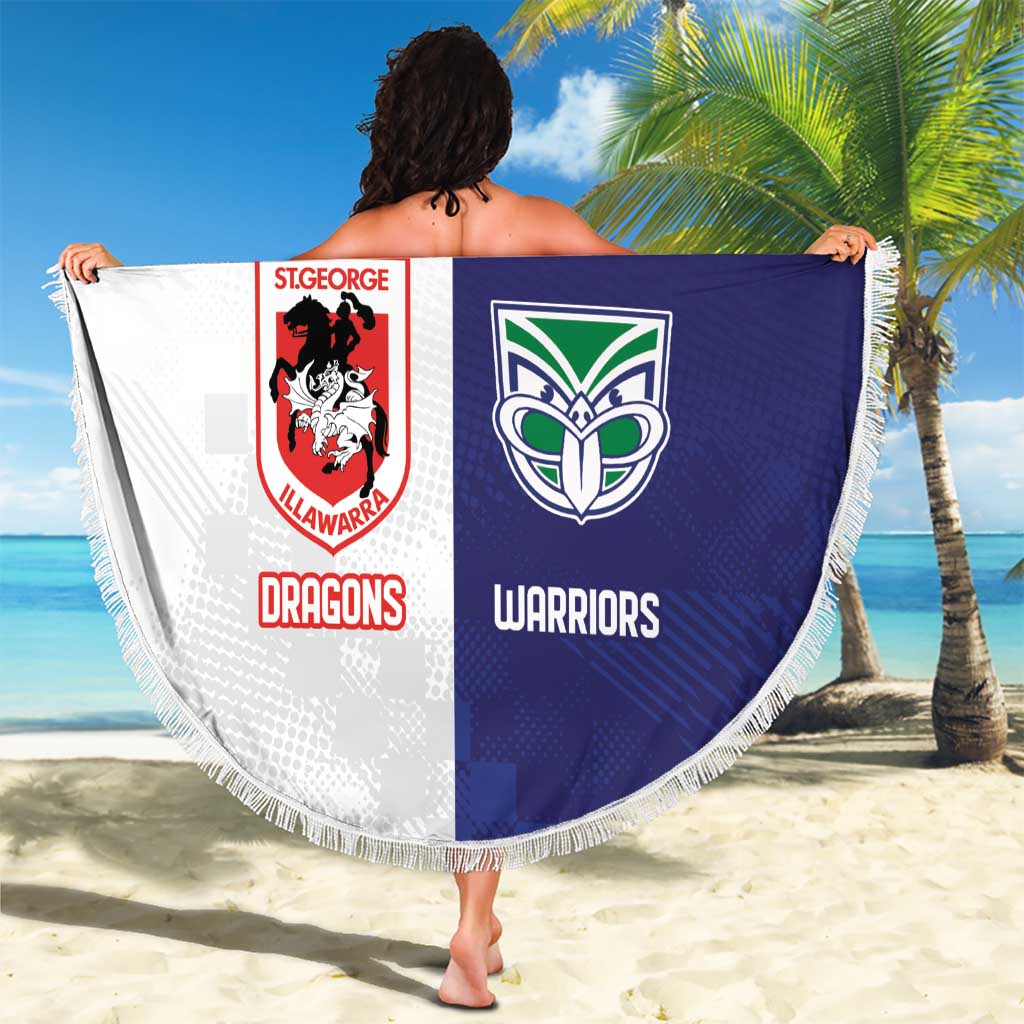 Custom Warriors-Dragons Beach Blanket Together Sporty Style