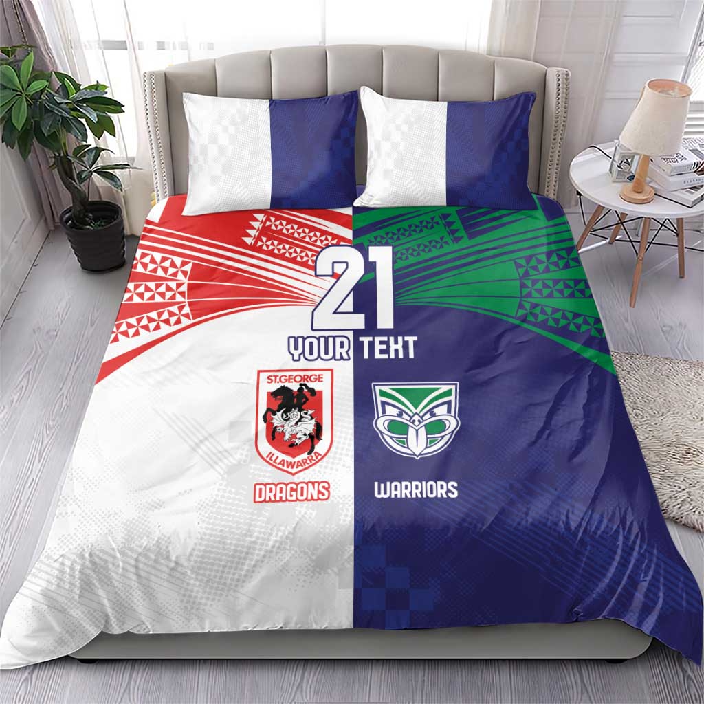 Custom Warriors-Dragons Bedding Set Together Sporty Style