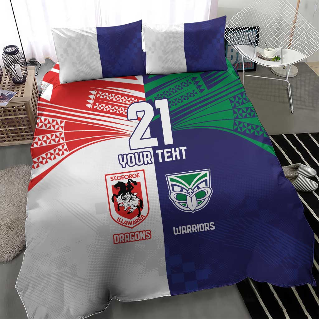 Custom Warriors-Dragons Bedding Set Together Sporty Style
