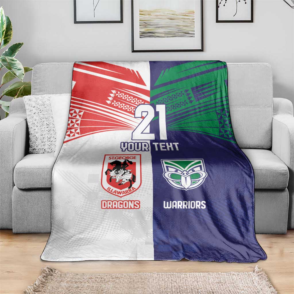 Custom Warriors-Dragons Blanket Together Sporty Style