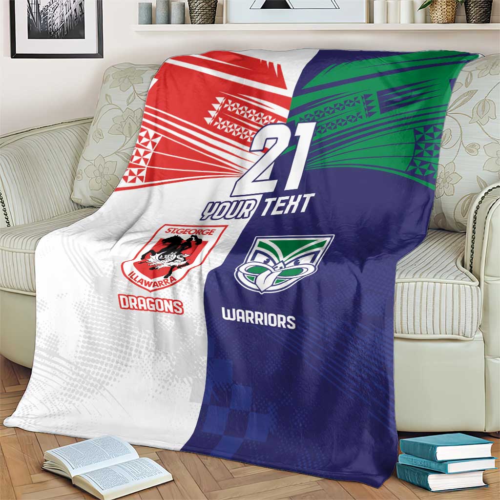 Custom Warriors-Dragons Blanket Together Sporty Style