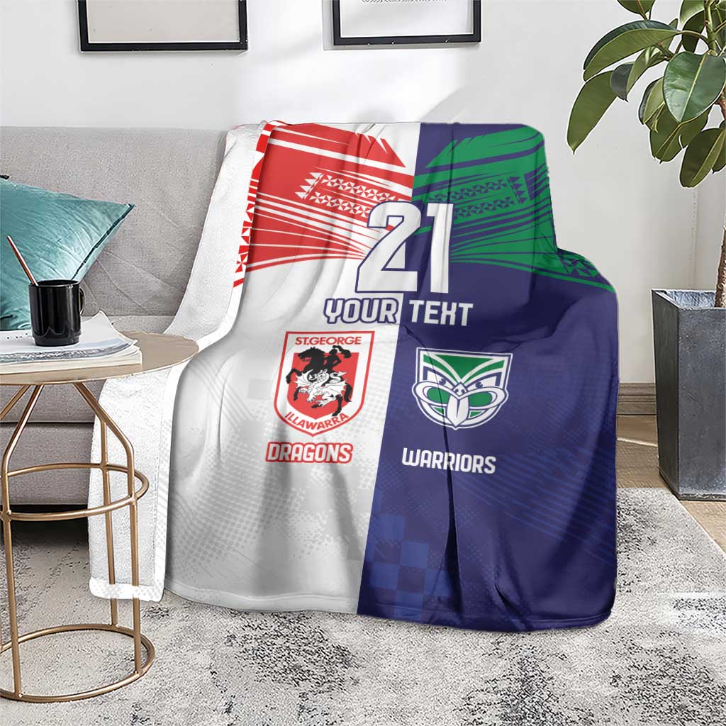 Custom Warriors-Dragons Blanket Together Sporty Style