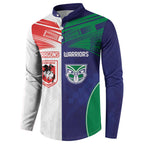Custom Warriors-Dragons Button Sweatshirt Together Sporty Style