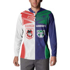Custom Warriors-Dragons Button Sweatshirt Together Sporty Style