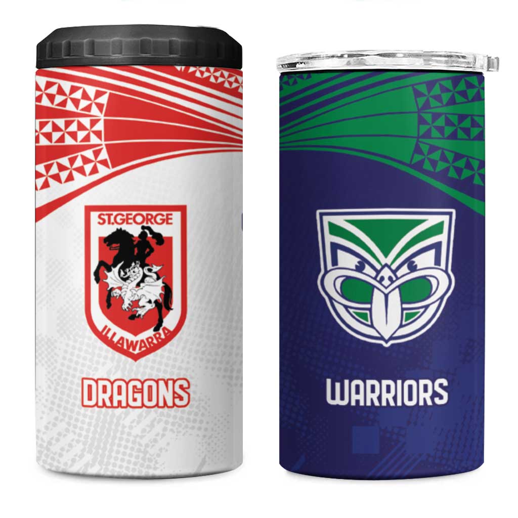 Custom Warriors-Dragons 4 in 1 Can Cooler Tumbler Together Sporty Style
