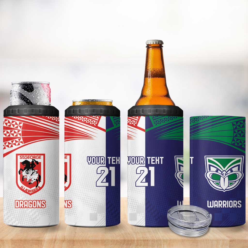 Custom Warriors-Dragons 4 in 1 Can Cooler Tumbler Together Sporty Style