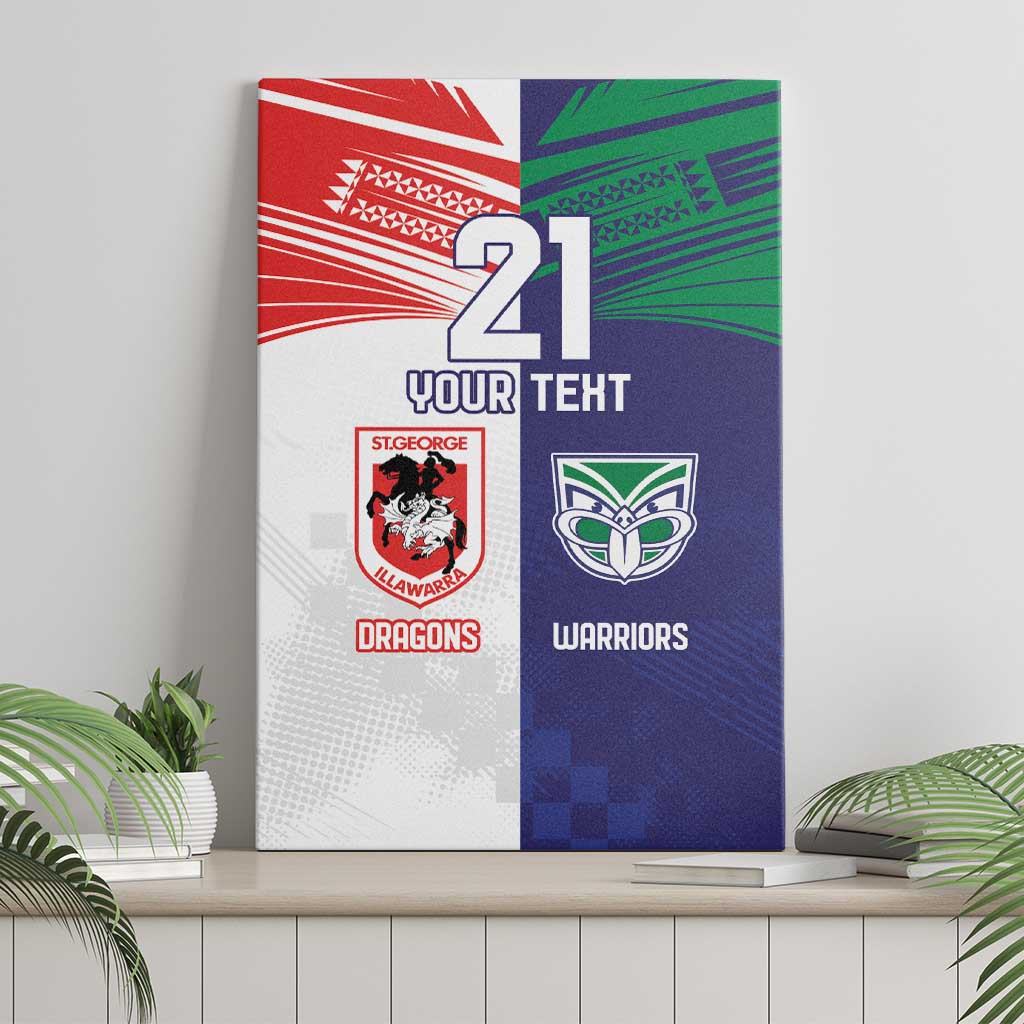 Custom Warriors-Dragons Canvas Wall Art Together Sporty Style