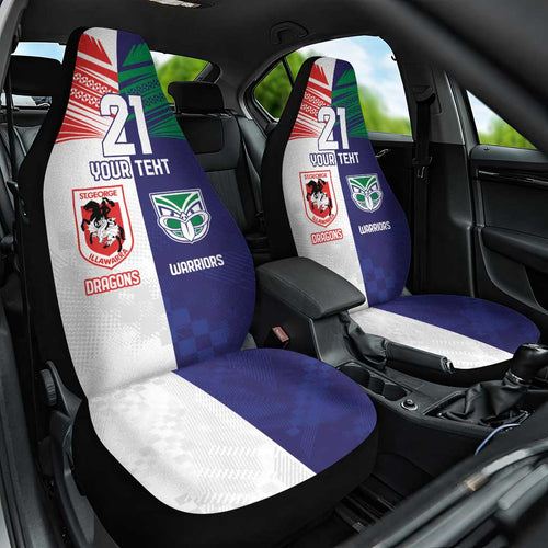 Custom Warriors-Dragons Car Seat Cover Together Sporty Style