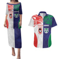 Custom Warriors-Dragons Couples Matching Puletasi and Hawaiian Shirt Together Sporty Style