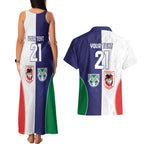 Custom Warriors-Dragons Couples Matching Tank Maxi Dress and Hawaiian Shirt Together Sporty Style