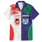 Custom Warriors-Dragons Family Matching Long Sleeve Bodycon Dress and Hawaiian Shirt Together Sporty Style