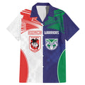 Custom Warriors-Dragons Family Matching Mermaid Dress and Hawaiian Shirt Together Sporty Style