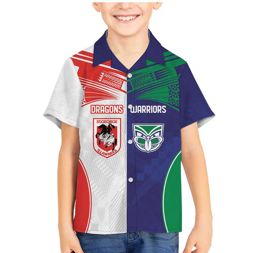 Custom Warriors-Dragons Family Matching Mermaid Dress and Hawaiian Shirt Together Sporty Style