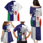 Custom Warriors-Dragons Family Matching Puletasi and Hawaiian Shirt Together Sporty Style