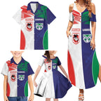 Custom Warriors-Dragons Family Matching Summer Maxi Dress and Hawaiian Shirt Together Sporty Style