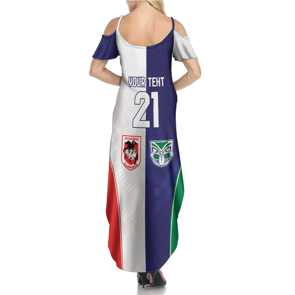 Custom Warriors-Dragons Family Matching Summer Maxi Dress and Hawaiian Shirt Together Sporty Style
