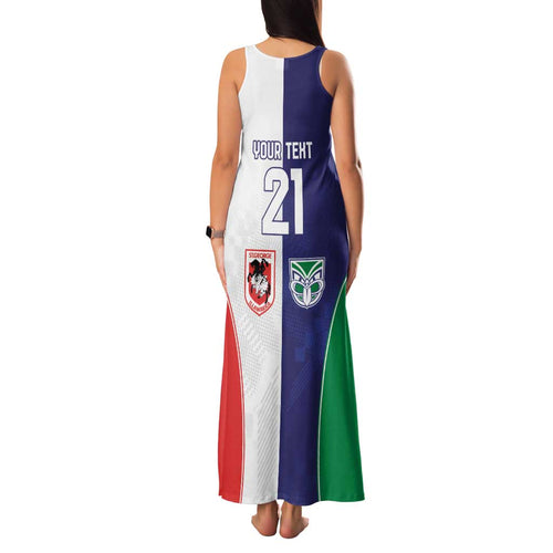Custom Warriors-Dragons Family Matching Tank Maxi Dress and Hawaiian Shirt Together Sporty Style