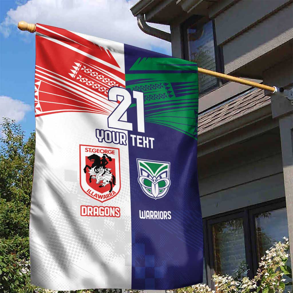 Custom Warriors-Dragons Garden Flag Together Sporty Style