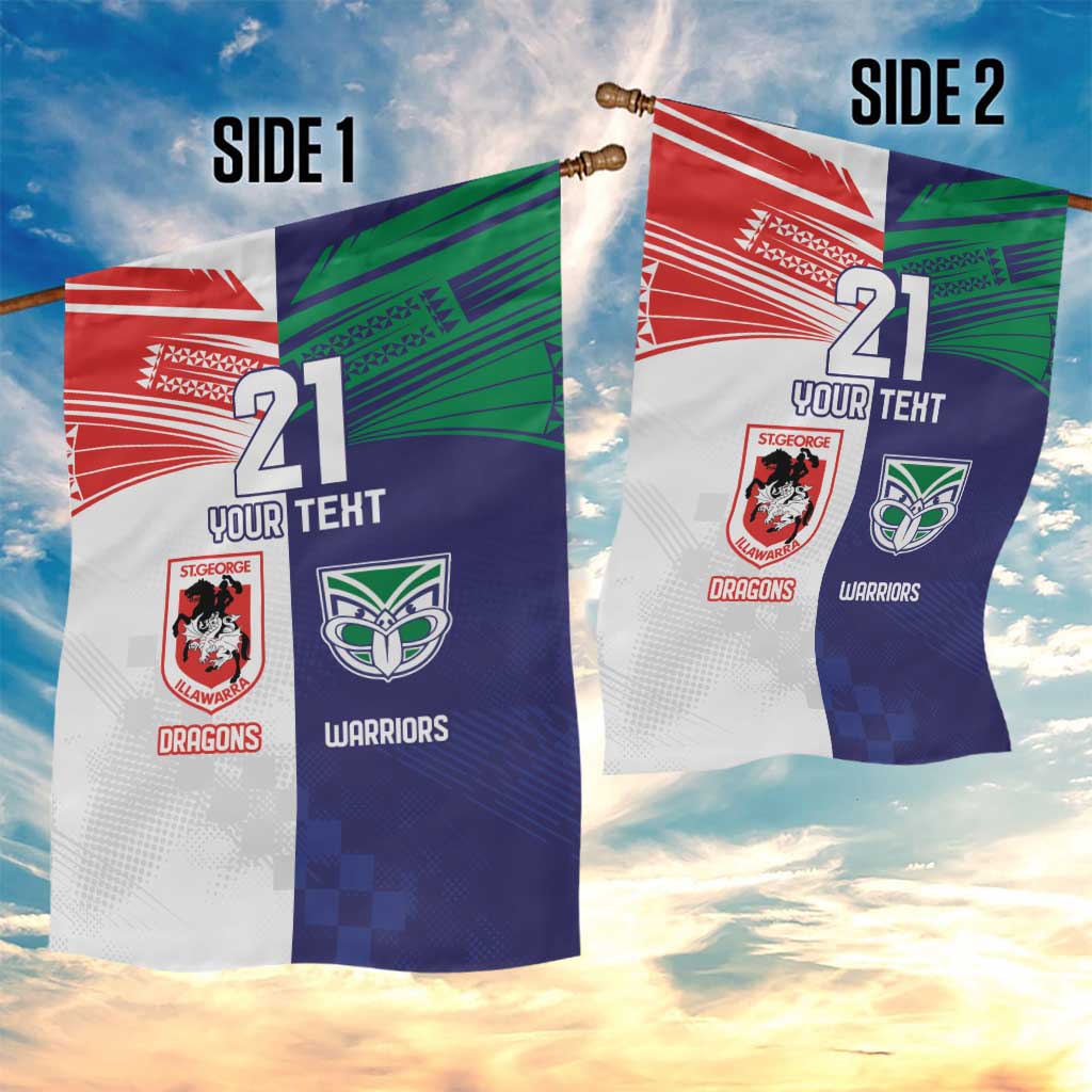 Custom Warriors-Dragons Garden Flag Together Sporty Style
