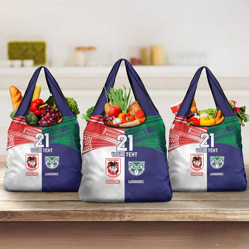 Custom Warriors-Dragons Grocery Bag Together Sporty Style