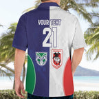 Custom Warriors-Dragons Hawaiian Shirt Together Sporty Style