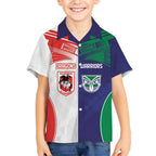 Custom Warriors-Dragons Hawaiian Shirt Together Sporty Style