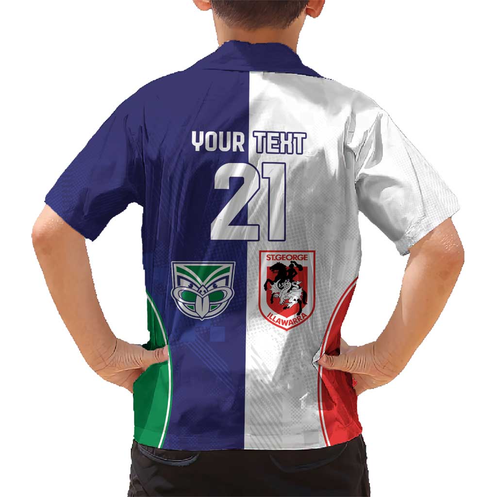 Custom Warriors-Dragons Kid Hawaiian Shirt Together Sporty Style