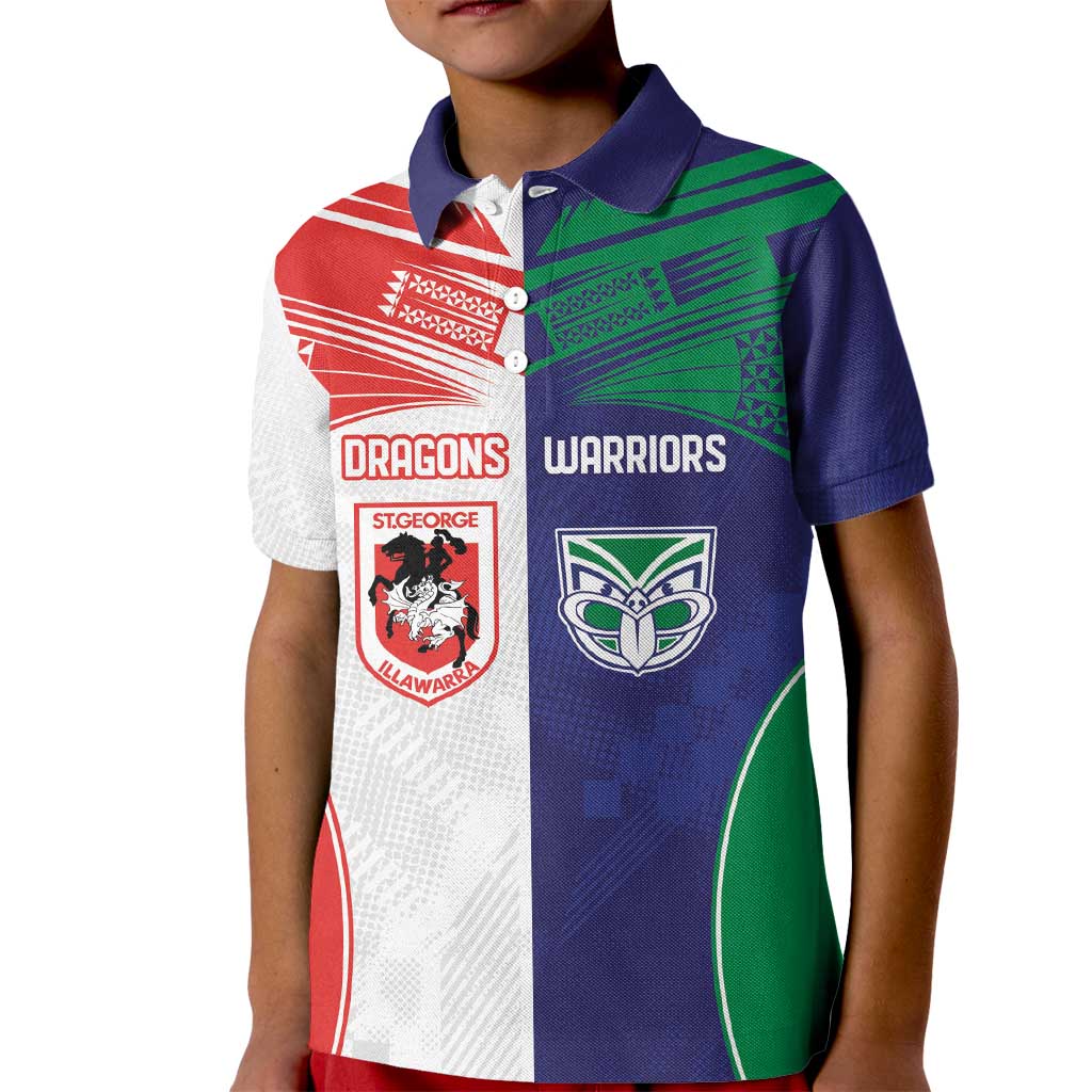 Custom Warriors-Dragons Kid Polo Shirt Together Sporty Style