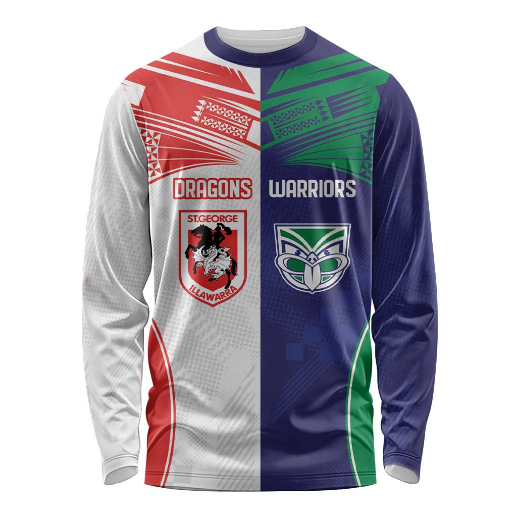 Custom Warriors-Dragons Long Sleeve Shirt Together Sporty Style