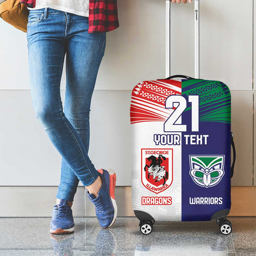 Custom Warriors-Dragons Luggage Cover Together Sporty Style
