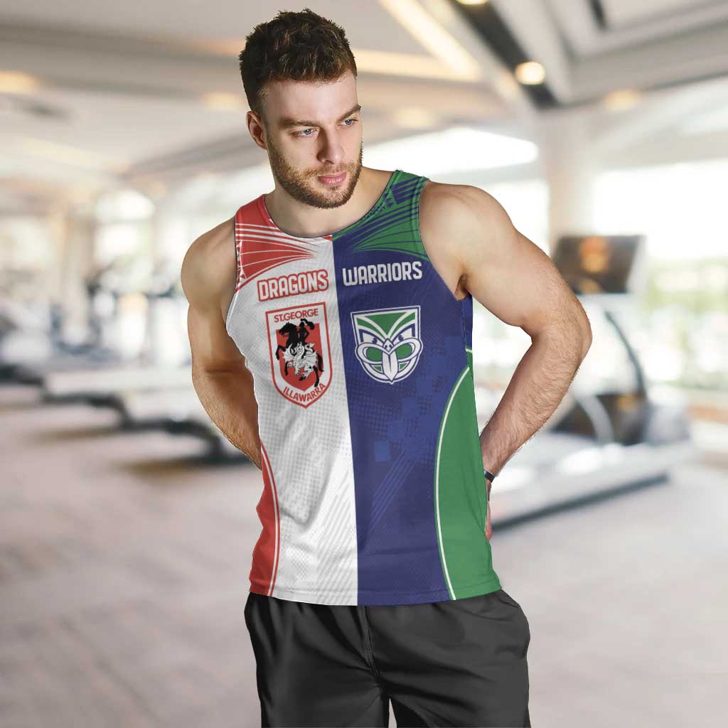 Custom Warriors-Dragons Men Tank Top Together Sporty Style