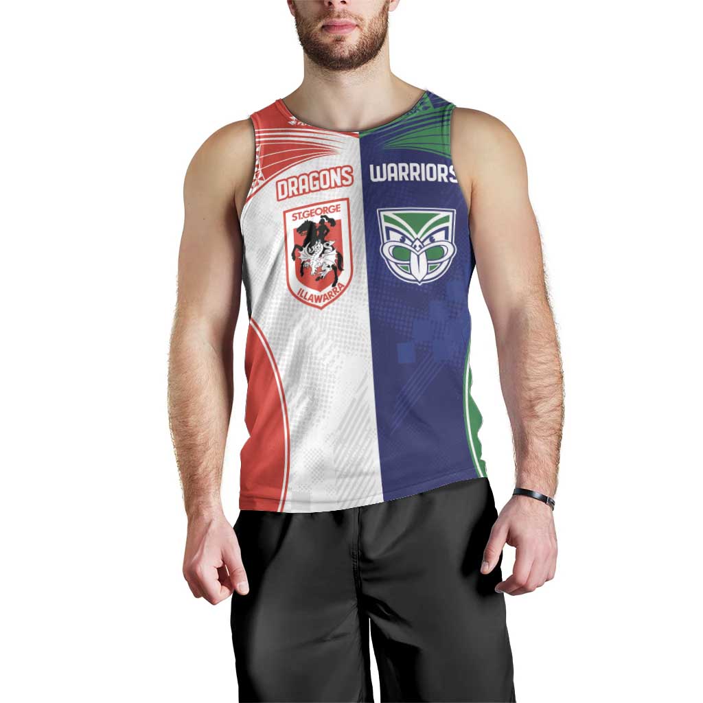 Custom Warriors-Dragons Men Tank Top Together Sporty Style