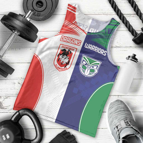 Custom Warriors-Dragons Men Tank Top Together Sporty Style