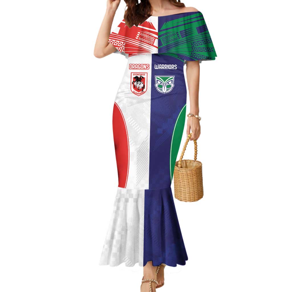 Custom Warriors-Dragons Mermaid Dress Together Sporty Style