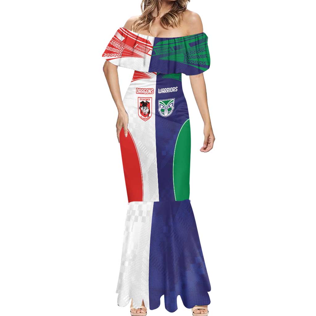 Custom Warriors-Dragons Mermaid Dress Together Sporty Style