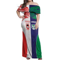 Custom Warriors-Dragons Off Shoulder Maxi Dress Together Sporty Style