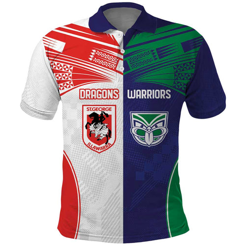 Custom Warriors-Dragons Polo Shirt Together Sporty Style