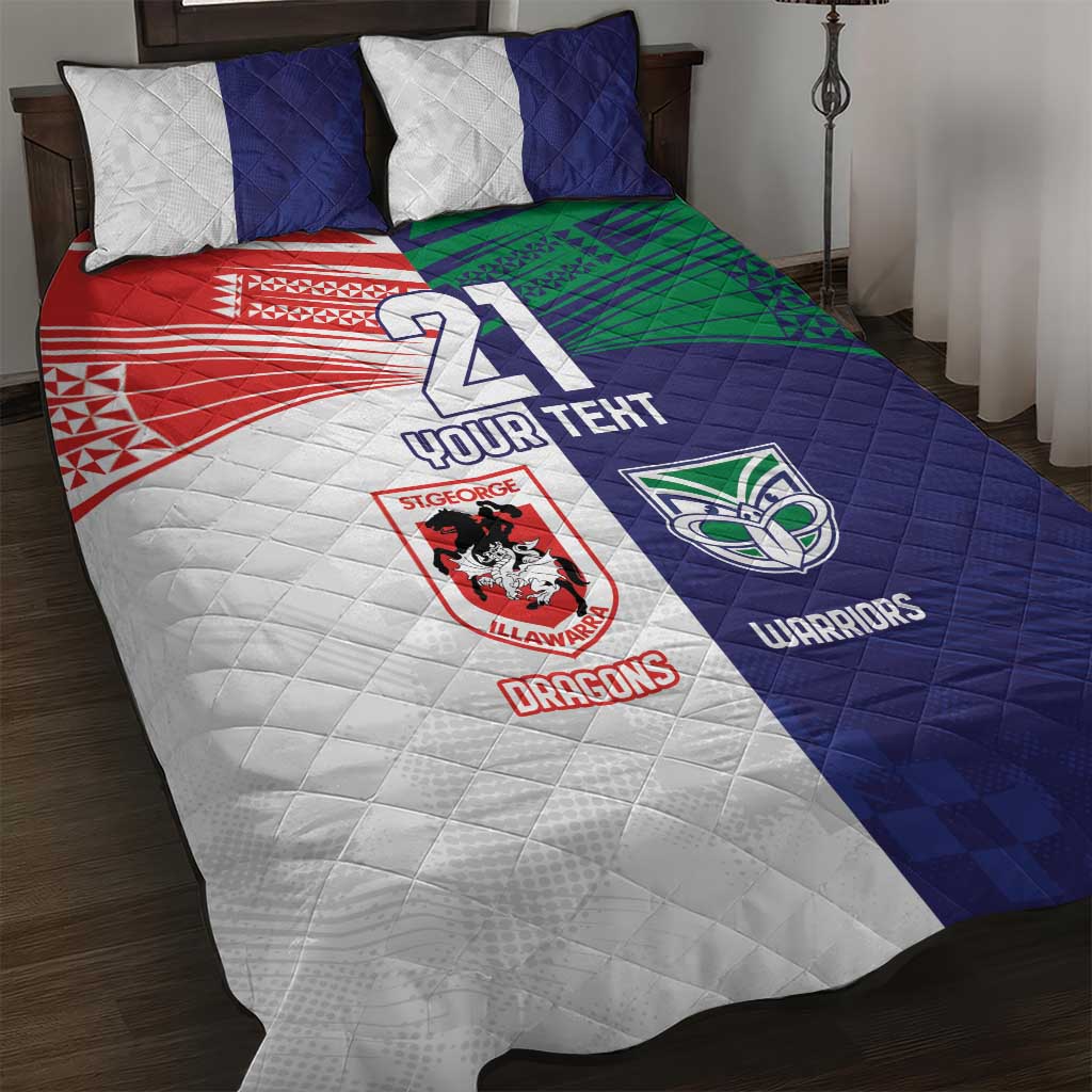 Custom Warriors-Dragons Quilt Bed Set Together Sporty Style