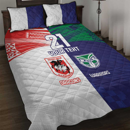 Custom Warriors-Dragons Quilt Bed Set Together Sporty Style