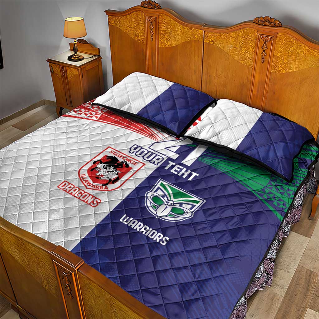 Custom Warriors-Dragons Quilt Bed Set Together Sporty Style