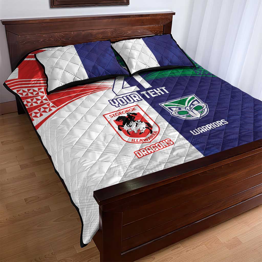 Custom Warriors-Dragons Quilt Bed Set Together Sporty Style