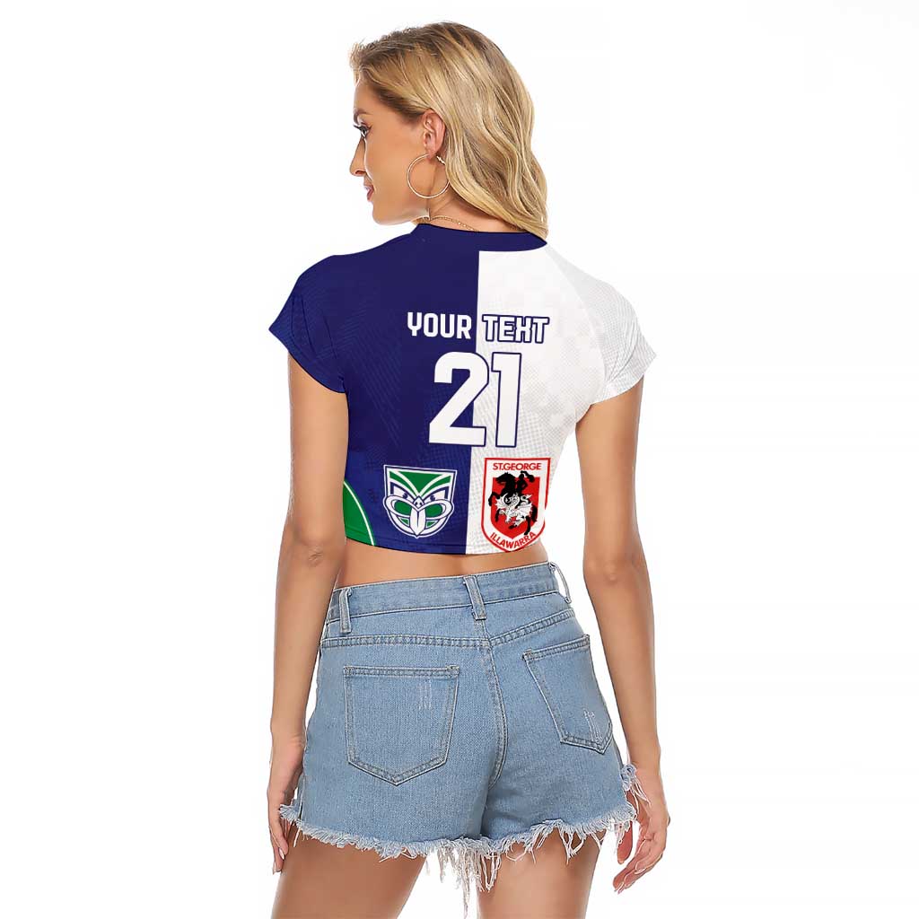 Custom Warriors-Dragons Raglan Cropped T Shirt Together Sporty Style