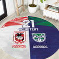 Custom Warriors-Dragons Round Carpet Together Sporty Style