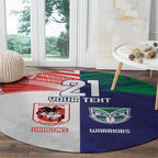 Custom Warriors-Dragons Round Carpet Together Sporty Style