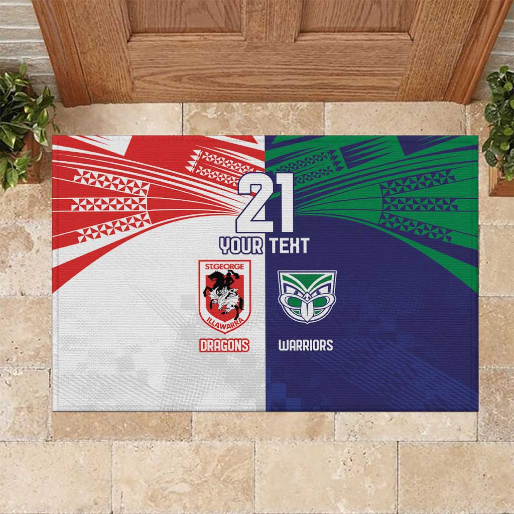 Custom Warriors-Dragons Rubber Doormat Together Sporty Style